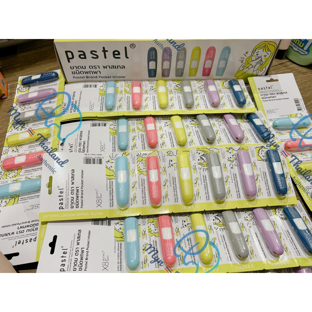 Ống hít PASTEL mùi bạc hà cực kỳ thơm, chống ngẹt mũi đem lại cảm giác dễ chịu, sảng khoái