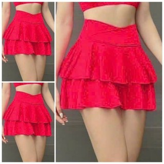 chân váy tầng cạp chéo eo xinh nữ
