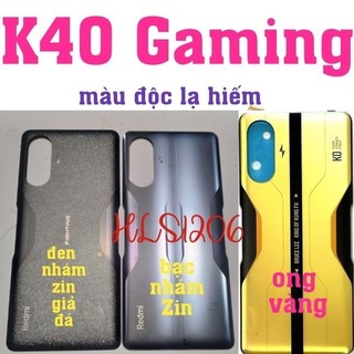 Nắp kính lưng K40 Gaming (₫en nhám Zin giả đá) trong xuốt