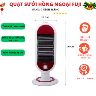 Quạt sưởi mùa đông tiện dụng, Máy sưởi halogen 1200w sưởi ấm không gian rộng,có rơle tự ngắt an toàn halogen