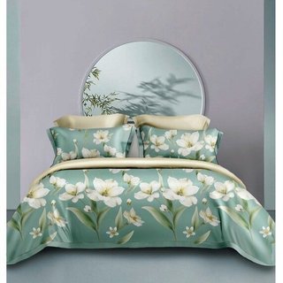✨siêu mát✨ bộ ga gối tencel than hoạt tính nemtot bedding mát mịn, bộ 4 món gồm 1 ga, 2 vỏ gối nằm, 1 vỏ gối ôm khóa kéo