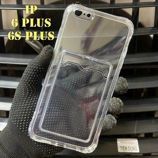 Ốp Lưng iPhone 6 Plus / 6s Plus Dẻo Trong Chống Sốc Gù Bảo Vệ Camera Có Khe Ví Đựng Thẻ Card, Hình Ảnh Tự Thiết Kế