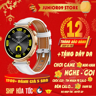 Đồng hồ thông minh Mặt tròn Nữ JUNIOR09 WATCH GT4 MINI size 41mm | Nghe gọi - Tin nhắn zl-mess | Chơi game | Đo nhịp tim