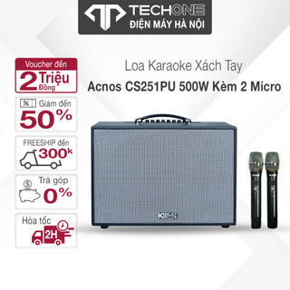Loa Karaoke Xách Tay ACNOS CS251PU 350W Tặng Kèm 2 Mic Hàng Chính Hãng - Bảo Hành 12 Tháng