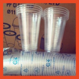 Ly nhựa PP 500 ml - Ly có gân - Lốc 50 cái