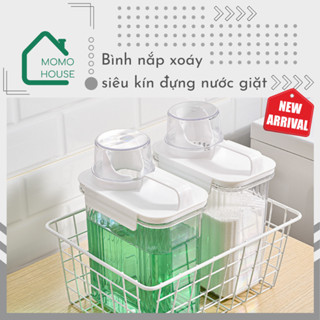  Bình Đựng Nước Giặt Bột Giặt Nắp Vặn Xoáy Siêu Kín Dung Tích Lớn Chai Đựng Nước Giặt Xả Vải Bột Giặt Đa Năng 