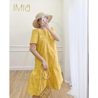 Đầm bầu dự tiệc suông cao cấp phối ren sang trọng