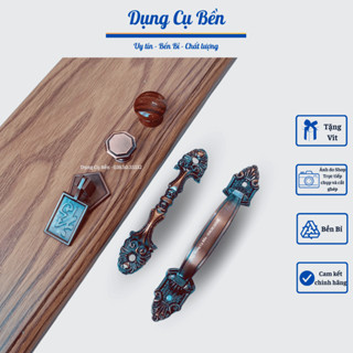 Tay núm ngăn kéo, tay nắm cửa tủ, quần áo màu giả cổ. Mẫu hoa, đơn giản, màu gỗ, lục giác, chữ hán.