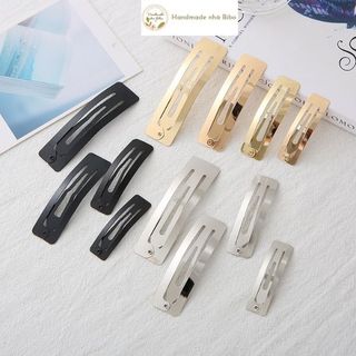 Phôi kẹp tóc, kẹp bật hình chữ nhật, kẹp tách làm phụ kiện tóc handmade
