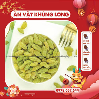 500g nho xanh sấy khô không đường, nho khô xanh ninh thuận hàng loại 1 sấy khô tự nhiên