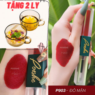 Son Posshe chính hãng, 2 đầu siêu lì, nhẹ môi, ko chì tặng 2 ly thủy tinh
