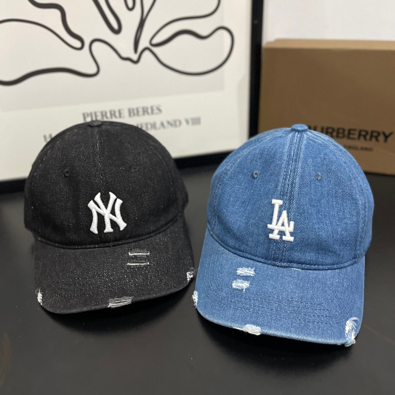 #𝗖𝗼́ 𝗸𝗶𝗲̂̉𝗺 𝗵𝗮̀𝗻𝗴 Mũ nón lưỡi trai MLB Jean thêu logo phong cách thể thao sắc nét xukacapbeauty