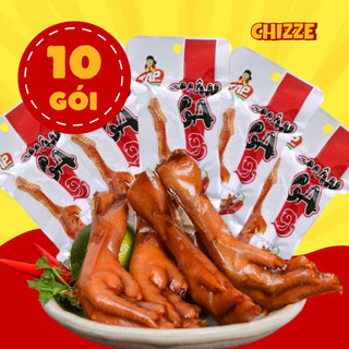   Combo 10  Chân Gà T.A.P 50g Loại To Cay Cay Vị Tứ Xuyên Dai Giòn Ngon Đậm Vị Chizze 