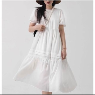 Đầm babydoll tay phồng đuôi cá