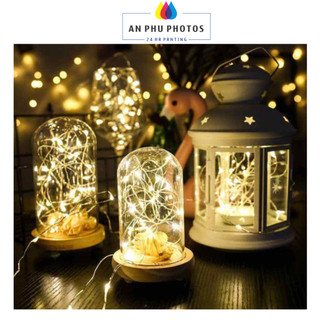 Dây Đèn Led Dài mầu vàng Chạy Bằng Pin (có kèm pin)