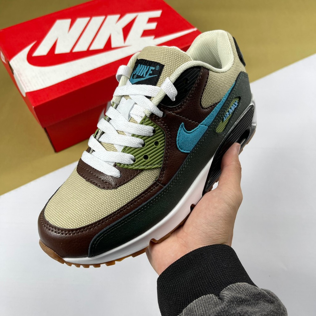 Giày Max 90 Rattan, Max 90 Nâu Xanh Rêu Kem - Than.Shoes