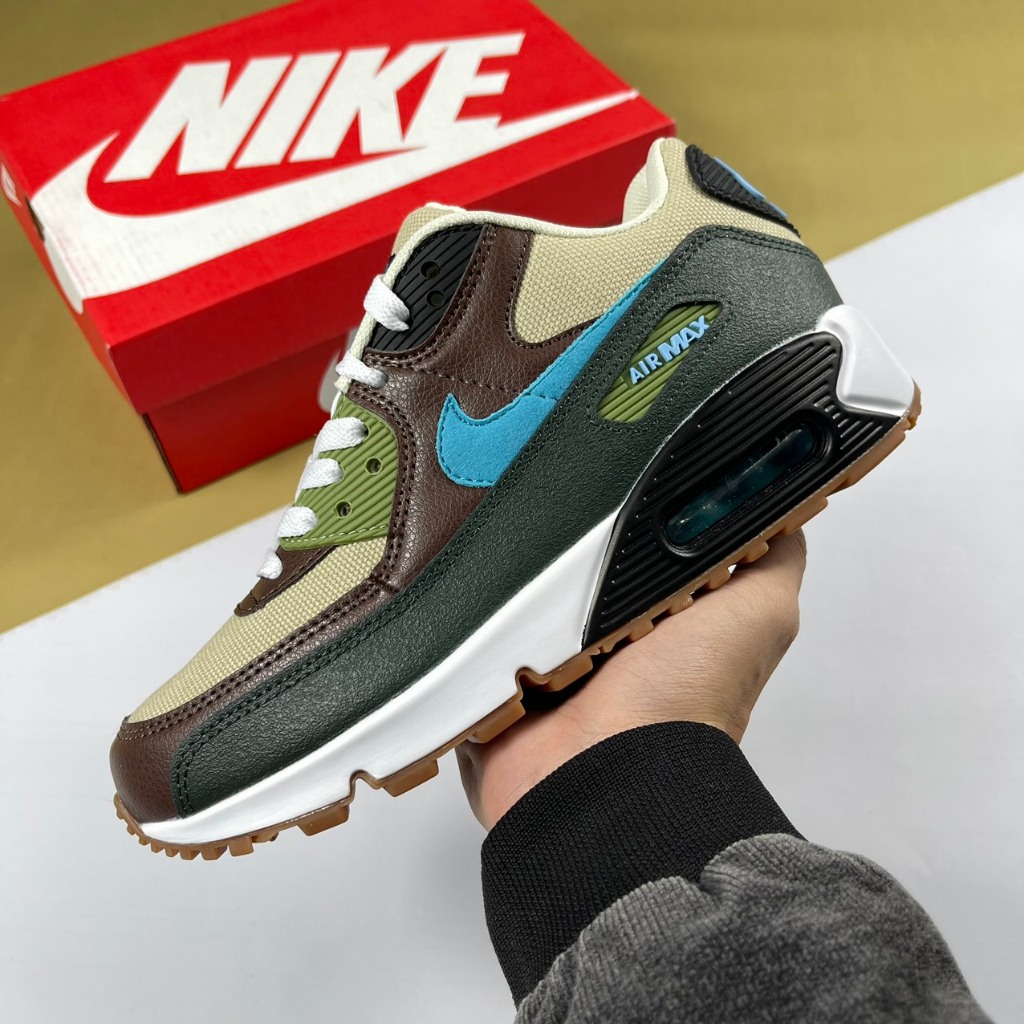 Giày Max 90 Rattan, Max 90 Nâu Xanh Rêu Kem - Than.Shoes