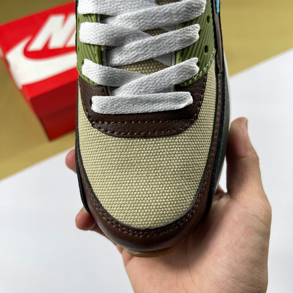 Giày Max 90 Rattan, Max 90 Nâu Xanh Rêu Kem - Than.Shoes