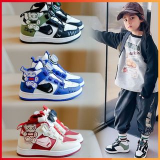 Giày thể thao Gấu có núm vặn tiện lợi HOT 2024 mã YY1182 Quảng Châu cao cấp cho bé trai bé gái từ 3 tuổi đến 15 tuổi