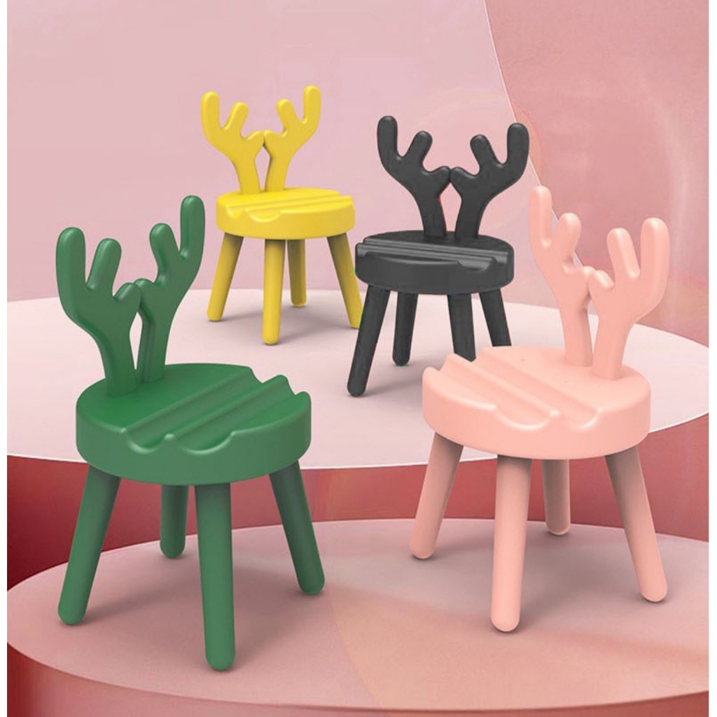 Kệ Kê Điện Thoại Hình Ghế Hình Tai Thỏ Pastel