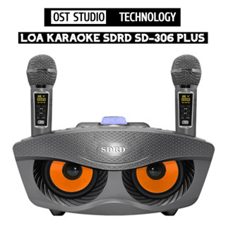 Loa Karaoke Bluetooth SDRD SD306 Plus Bản Mới Nhất - Loa SD306 Kèm 2 Micro Karaoke Không Dây, Pin Trâu, Dễ Sử Dụng
