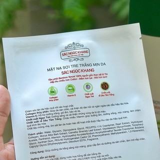 10 Miếng Đắp Mặt Nạ Sợi Tre Sắc Ngọc Khang