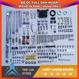 Bộ ốc xe WAVE ALPHA ( wave nhỏ thắng đùm) Hàng cao cấp - xi mạ ánh màu- hàng tiêu chuẩn giả zin Full dàn ngoài 100%