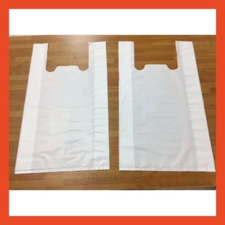 Túi xốp siêu thị trắng sữa - Hàng không in hình- Túi xốp có quai