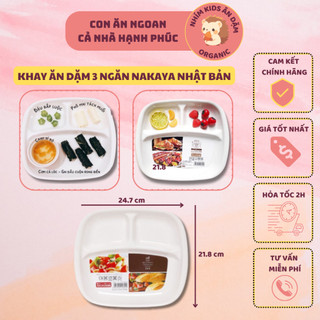 Khay Ăn Dặm 3 Ngăn Nakaya - Hàng Nhật Nội Địa