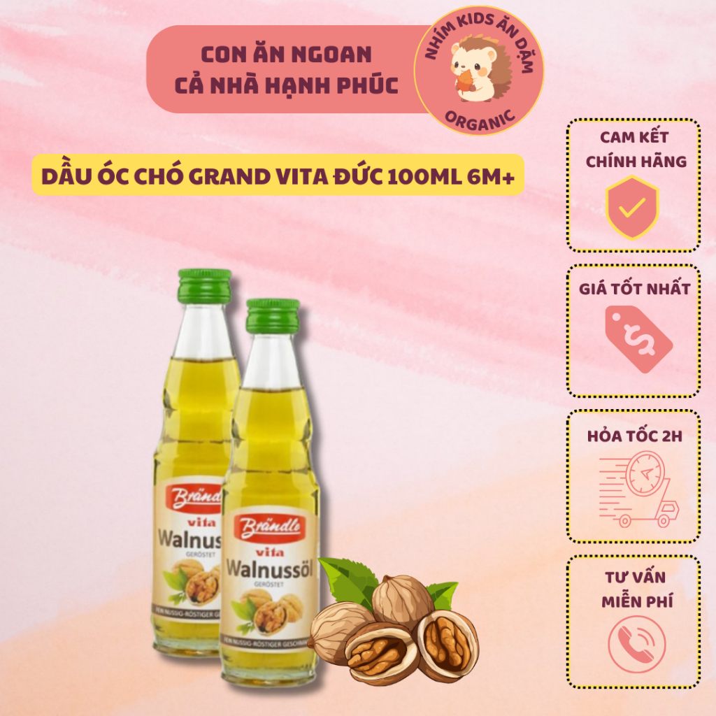 [Date T6/2026] Dầu Óc Chó Brandle Vita 100ml - Đức