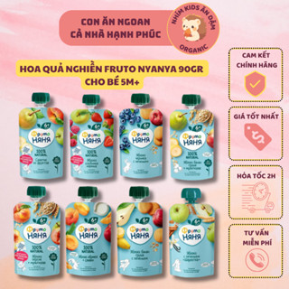 [Date T10-T12/2025] Trái Cây Nghiền - Hoa Quả Nghiền Fruto Nga Cho Bé Từ 4M+ Túi 90gr