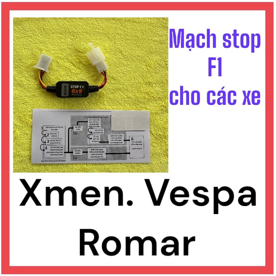 Mạch Nháy Hậu Xe Điện Stop F1 Và Audi Nhiều Chế Độ Nháy Cho Pha Hậu Led X Men.Romar.Vespa.