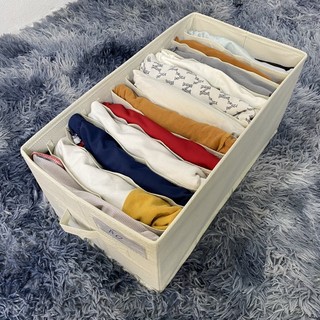 Hộp vải đựng quần áo chia 12 ngăn - hộp đựng đồ sắp xếp tủ quần áo