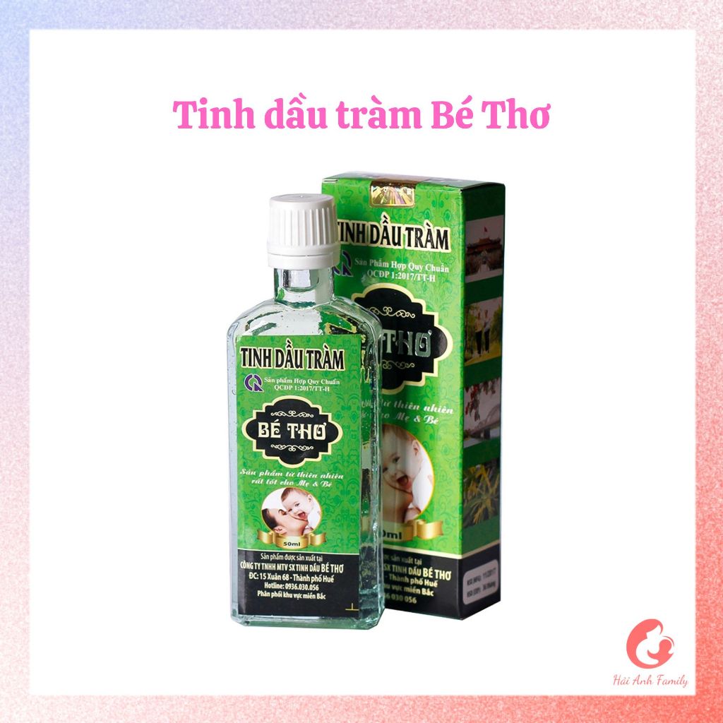 Tinh dầu tràm Bé Thơ chính hãng, dầu tràm cho bé sơ sinh 50ml