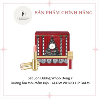 Set son dưỡng whoo đông y dưỡng ẩm cho môi mềm mịn - glow whoo lip balm