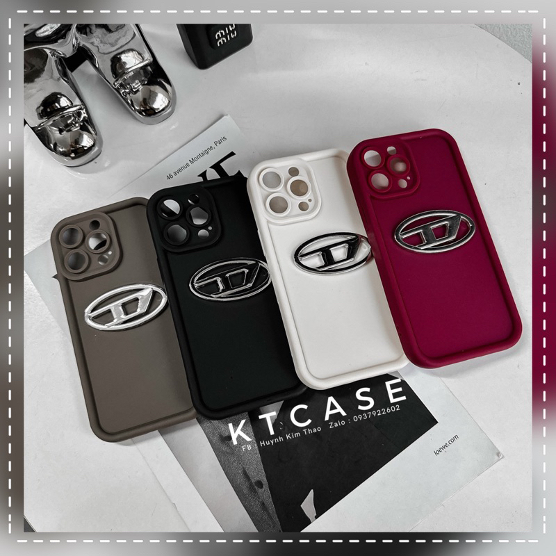 Ốp iPhone TPU Mềm Đính Tag DIESEL TRƠN