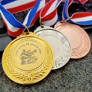 Phôi huy chương bông lúa kim loại trao giải thể thao siêu rẻ