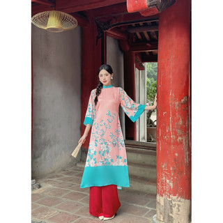 Set áo dài  Tây Thi lụa cao cấp bốn tà