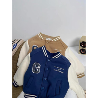 Áo khoác bomber thêu chữ P và C  lót lông