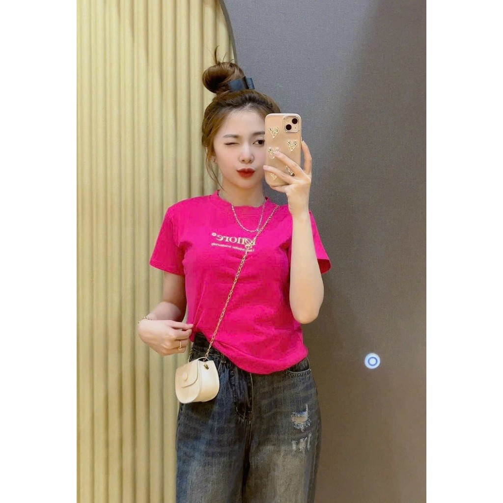 Áo Baby Tee Borip In Chữ L1 Co Dãn 4 Chiều - Dư Tú Lệ Shop