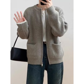 Áo khoác cardigan nữ len lông thỏ mềm mại dáng thom ngắn hình thêu dễ thương kẻ sọc basic DEVIL