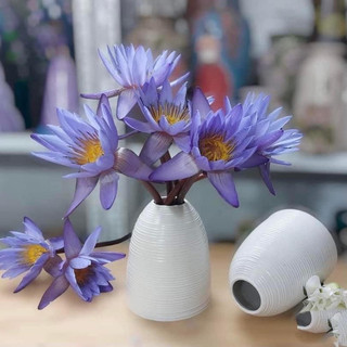 Bình hoa gốm, lọ hoa decor trang trí dáng chuông - gốm bát tràng