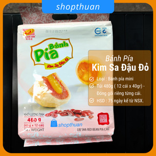 Bánh pía kim sa đậu đỏ Tân Huê Viên 480g - Bánh pía mini