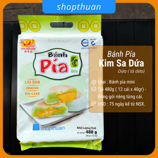 Bánh pía kim sa dứa Tân Huê Viên 480g ( 12 cái  ) - Bánh pía mini tan chảy