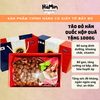  Táo đỏ 3 sọc Hàn Quốc hộp quà tặng đặc biệt bổ sung khí huyết làm đẹp Hộp 1000g 