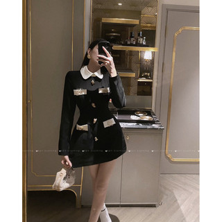 Váy dạ len cao cấp tiểu thư sang chảnh