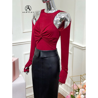 Set áo xoắn chân váy da 𝐀𝐒𝐇𝐘𝐋𝐄𝐘 chuẩn tag