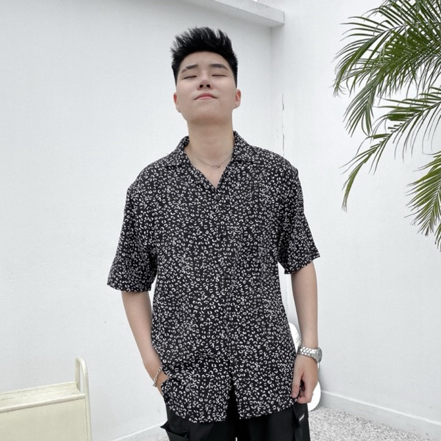 Áo sơ mi hoạ tiết unisex form rộng CCS123 by COCCACH