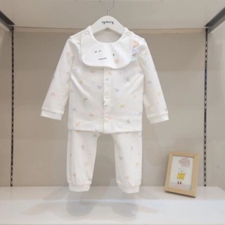 Sz 80- Set bộ+yếm cotton Agabang hoạ tiết khủng long