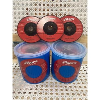 Hộp 25 viên đá mài đỏ, mài inox,mài sắt,mài hợp kim loại 1 tấc stars 10016mm